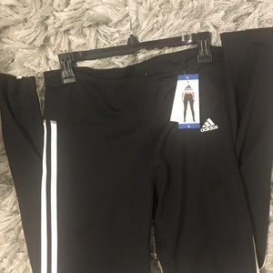 Adidas 3 stripe Tight black/white climalite